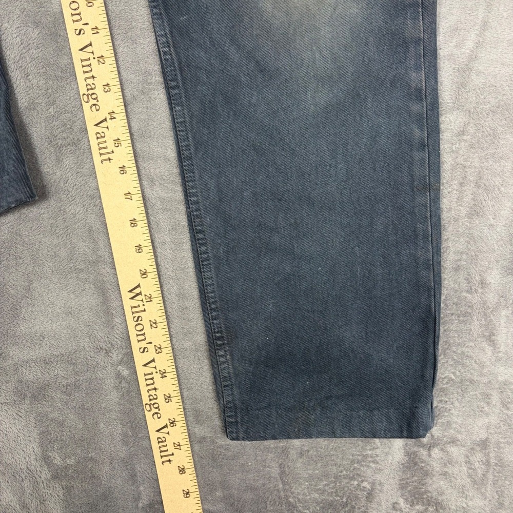 Vintage Levi's Jeans Mens 38x36 Black 501 Straight Leg Distressed Faded USA Made - Picture 6 of 9